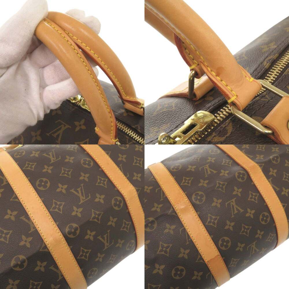 LOUIS VUITTON Brown Monogram Keepall 55 Boston Bag - Picture 8 of 10